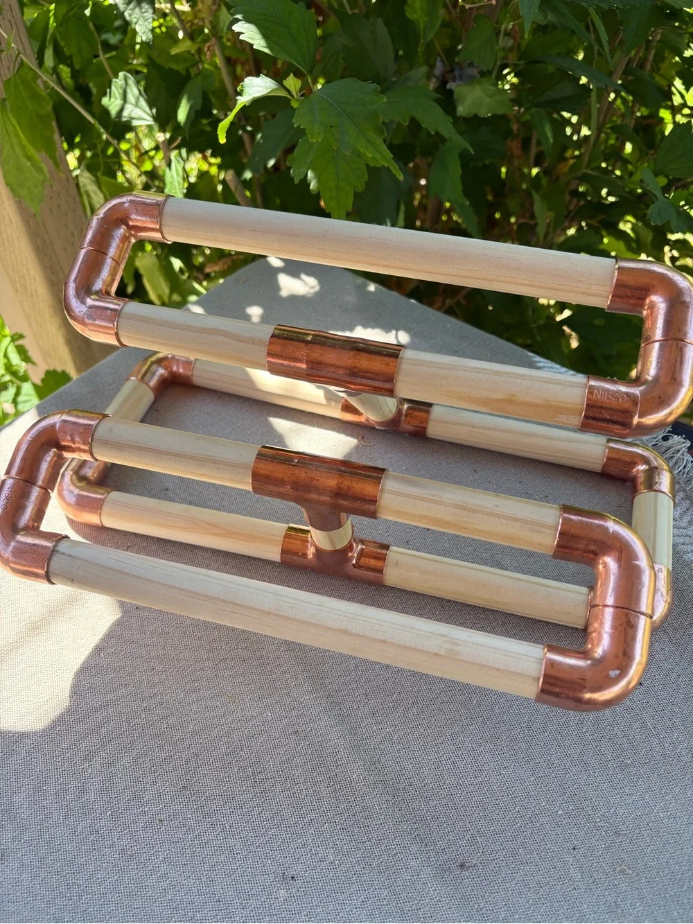 Handcrafted Copper & Wood Watch Stand